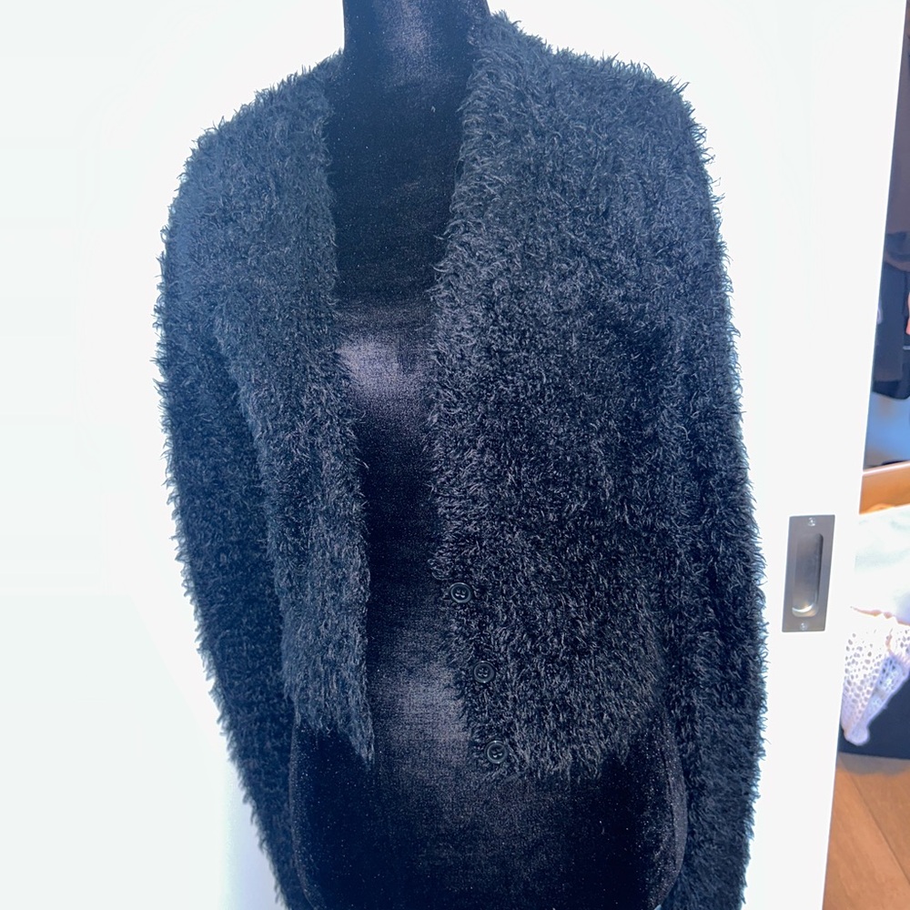 Black Fuzzy Cardigan